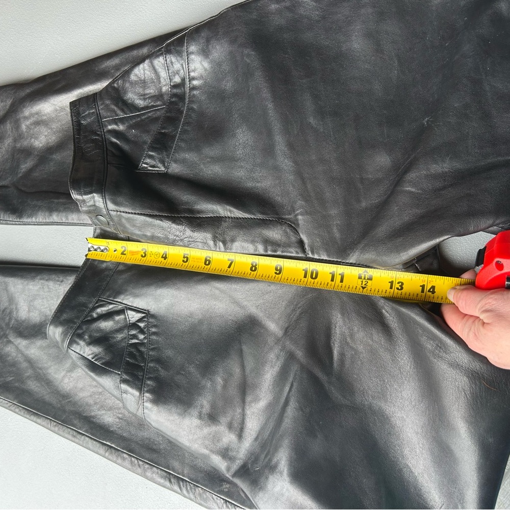 Vakko Black Leather Trousers - Picture 5 of 15